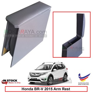 Honda BRV BR-V 2015 4' Plywood PVC Armrest Center Console Box (Grey)